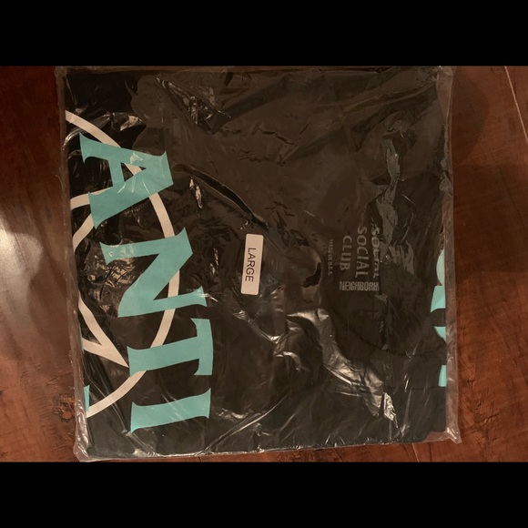 Anti Social Social Club X Neighborhood Black Tee - Picture 3 of 6